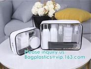 transparent cylinder zip PVC tube bag with hang hook for storage underwear portable PVC, Tube Cylindrical PVC packing Ba