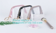cylinder zip PVC tube bag with hang hook for storage underwear portable PVC makeup bags, Plastic Tube Cylindrical PVC pa