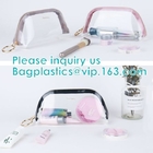 cylinder zip PVC tube bag with hang hook for storage underwear portable PVC makeup bags, Plastic Tube Cylindrical PVC pa