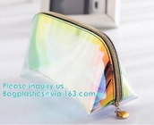 Eco Beauty Holographic Travel Cosmetic Bag,Makeup Bag PVC Holographic Laser Clear Transparent Women Cosmetic Bag handy