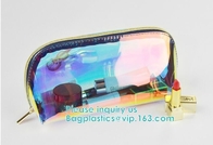 Holographic Color Bag Neon Bag Clear Pvc Cosmetic Make Up Bag in Rainbow,holographic Ziplockk bagholographic laser handy