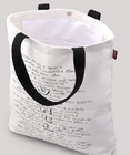 Beach Bag Cotton Rope Handles Shoulder Beach Tote Bag,General design coloured long handle cotton canvas tote bagease pac