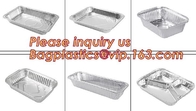 Two Compartments Disposable Aluminum Foil Containers for Takeaway Food Packaging and fast food,disposable aluminum foil