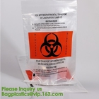 LDPE Poly Biohazard Waste Disposal Bags Lab Biohazard Specimen With Zip lockkk Closure