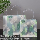 Frosted Frosty Handle Carry Gift Package Biodegradable Shopping Bags Recycled Square Bottom Transparent Pvc