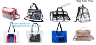 Adjustable Shoulder Strap and Zippered Top, Stadium Security Travel &amp; Gym Clear Bag, Perfect for Work, School
